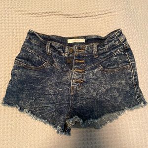 High Rise Jean Shorts, Size 2